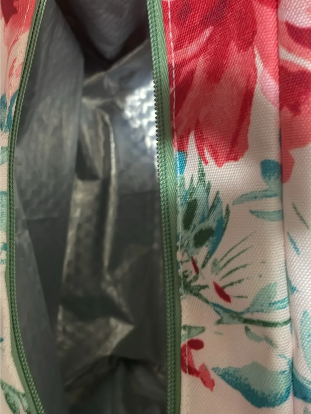 The Pioneer Woman Mint and Coral Floral Diaper Tote with Matching Pouch